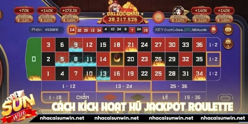 Cách kích hoạt hũ jackpot roulette