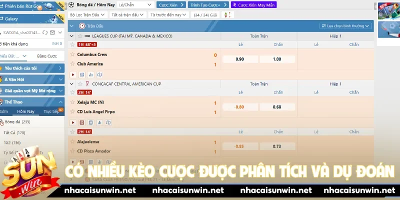 Có nhiều kèo cược được phân tích và dự đoán