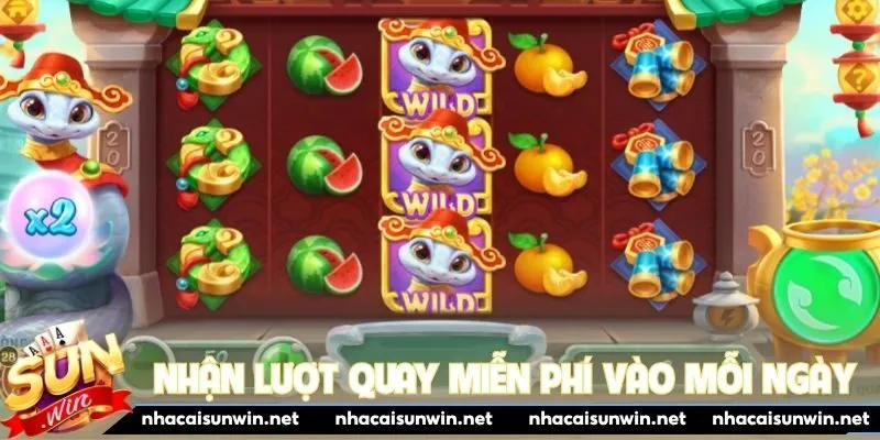 Nhận lượt quay miễn phí vào mỗi ngày