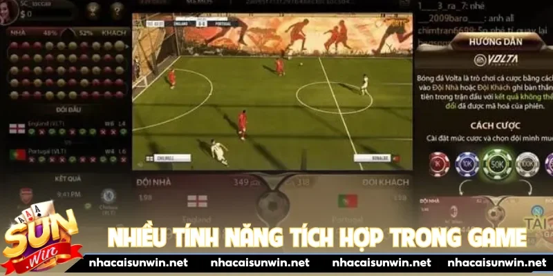 Nhiều tính năng tích hợp trong game