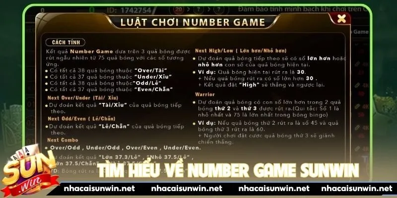 Tìm hiểu về Number Game Sunwin